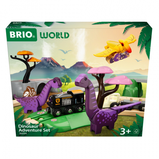 Brio Dinosaur eventyr sæt i gruppen LEGETØJ / BRIO trætog hos Spelexperten (36094)