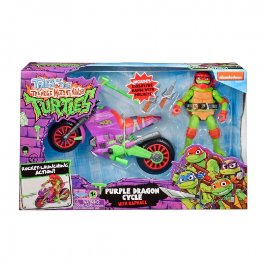 Turtles Mutant Mayhem Dragon Motorcycle Raphael i gruppen LEGETØJ / Figurer og legesæt / Turtles hos Spelexperten (46-84306)