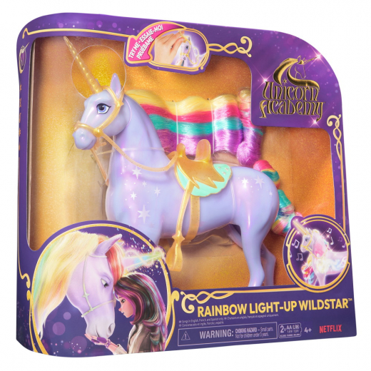 Unicorn Academy - Rainbow Light-Up Wildstar 28 cm i gruppen LEGETØJ / Figurer og legesæt hos Spelexperten (6071157)