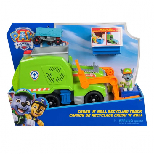 Paw Patrol - Rocky Crush N' Roll Recycling Truck i gruppen LEGETØJ / Figurer og legesæt / Paw Patrol hos Spelexperten (6071248)