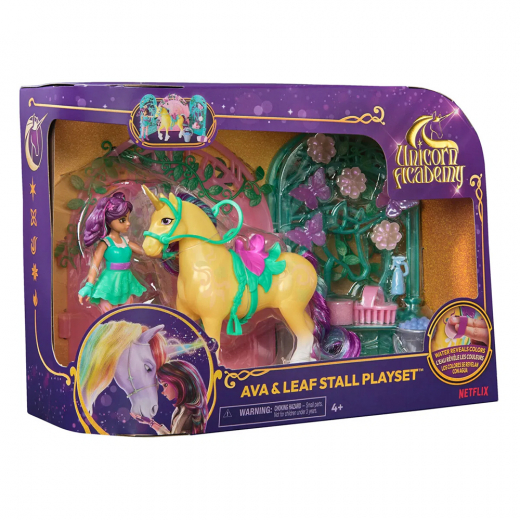 Unicorn Academy Ava & Leaf Stall Playset i gruppen LEGETØJ / Figurer og legesæt / Unicorn Academy hos Spelexperten (6072051)