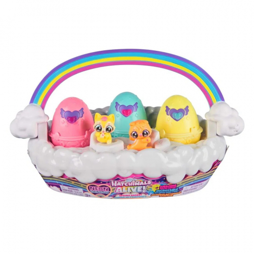 Hatchimals Alive Neon Rainbow Basket i gruppen LEGETØJ / Figurer og legesæt hos Spelexperten (6072741)