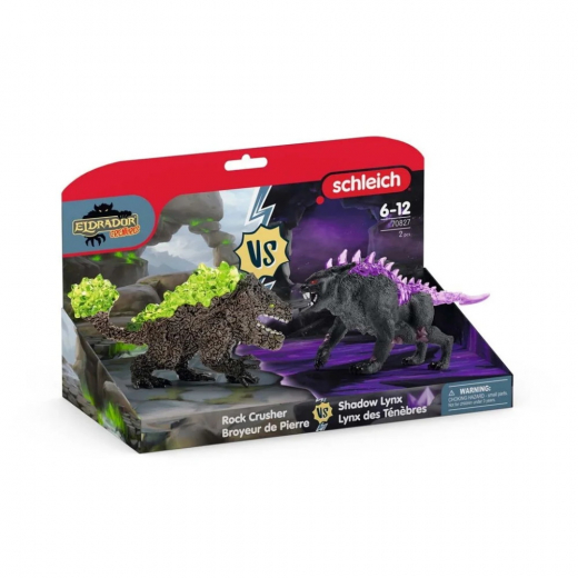 Schleich Shadow lynx vs. Rock crusher i gruppen LEGETØJ / Figurer og legesæt / Schleich hos Spelexperten (70827)