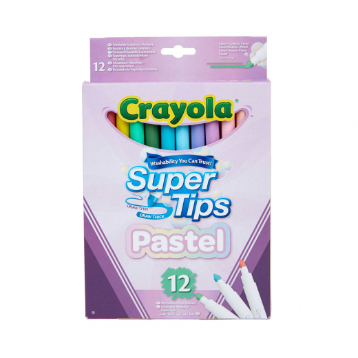 Crayola Pastel Super Tips 12 pc i gruppen LEGETØJ / Skab & mal / Crayola hos Spelexperten (74024008)