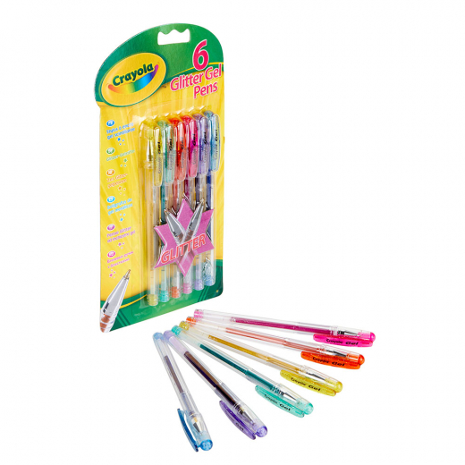 Crayola Glitter Gel Pens 6 pc i gruppen LEGETØJ / Skab & mal / Crayola hos Spelexperten (74024019)