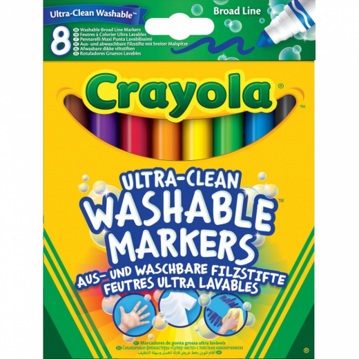 Crayola Ultra Washable Markers i gruppen LEGETØJ / Skab & mal / Skriv og Tegn / Blyanter og farveblyanter hos Spelexperten (74024021)