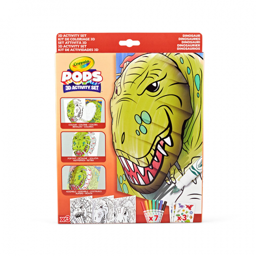 Crayola Pops 3D Dino i gruppen LEGETØJ / Skab & mal / Skriv og Tegn / Malebøger hos Spelexperten (74024043)