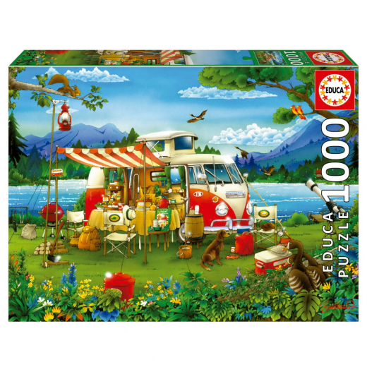 Educa Camping Holiday 1000 Brikker i gruppen PUSLESPIL / 1000 brikker hos Spelexperten (80-19922)