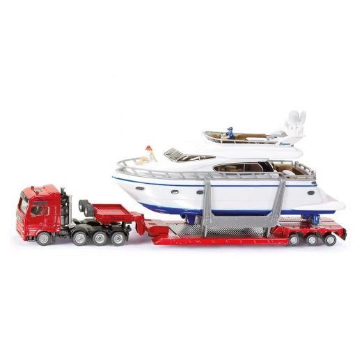 Siku Super 1:87 - MAN Tung transport lastbil med yacht i gruppen Siku 1:87 hos Spelexperten (881849)