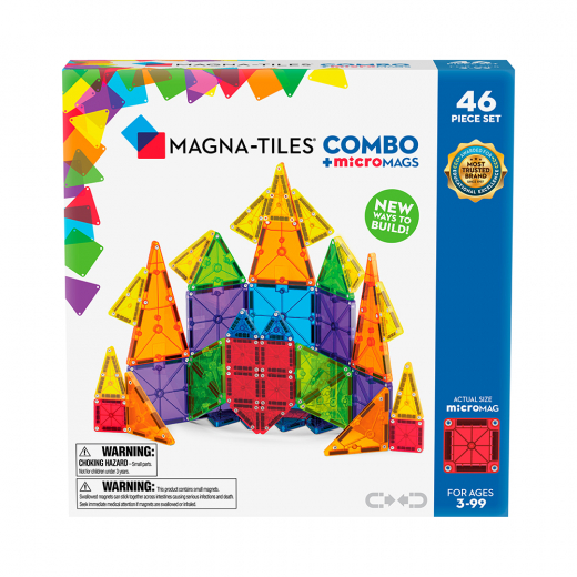 Magna-Tiles - Combo + MicroMags - 46 pc i gruppen LEGETØJ / Byggeklodser / Magna-Tiles hos Spelexperten (90293)