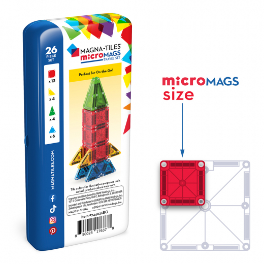 Magna-Tiles - MicroMags - 26 pc i gruppen LEGETØJ / Byggeklodser / Magna-Tiles hos Spelexperten (90295)