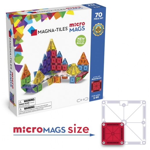 Magna-Tiles - MicroMags - 70 pc i gruppen LEGETØJ / Byggeklodser / Magna-Tiles hos Spelexperten (90296)