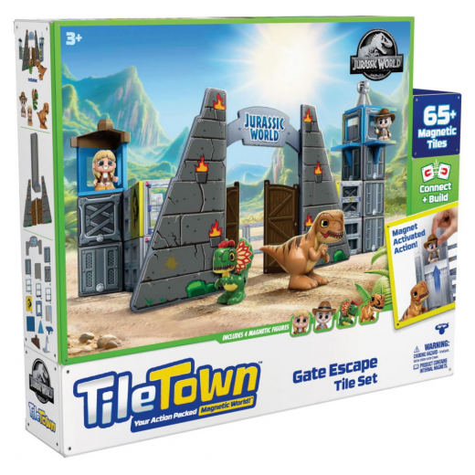 Tile Town Jurassic World Portflugt i gruppen LEGETØJ / Figurer og legesæt hos Spelexperten (90307)