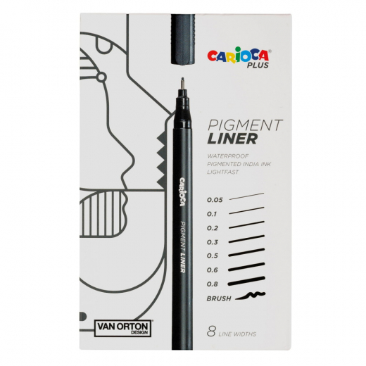 Carioca Plus Pigment Liner 8 st i gruppen LEGETØJ / Skab & mal / Skriv og Tegn hos Spelexperten (950116)