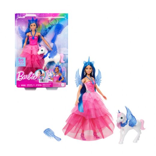 Barbie Touch of Magic Sapphire Alicorn Doll i gruppen LEGETØJ / Barbie hos Spelexperten (960-2473)