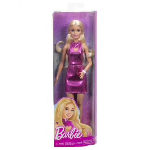 Barbie Fashionista - Pink kjole hjerteudskæring i gruppen LEGETØJ / Barbie / Barbie Fashionista hos Spelexperten (960-2505)