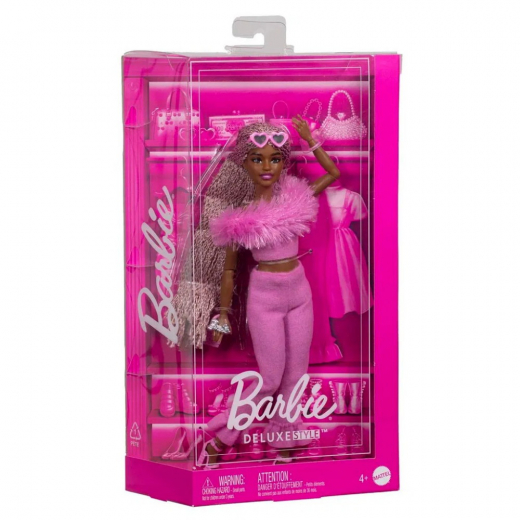 Barbie Deluxe Style - Pink og brunt flettet hår i gruppen LEGETØJ / Barbie / Barbie Deluxe Style hos Spelexperten (960-2511)