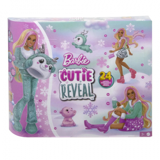 Barbie Cutie Reveal adventskalender 2024 i gruppen LEGETØJ / Barbie / Barbie Reveal hos Spelexperten (960-9123)