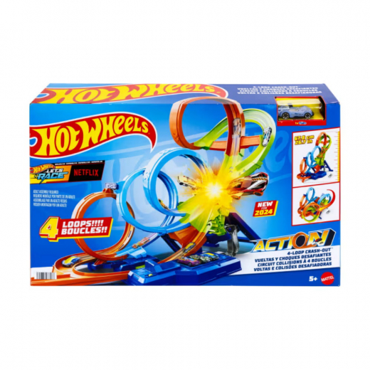 Hot Wheels - 4-Loop Crash Out i gruppen LEGETØJ / Legetøjskøretøjer / Hot Wheels hos Spelexperten (965-2452)