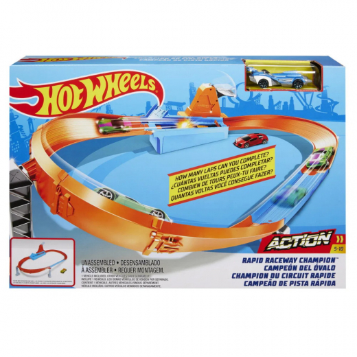 Hot Wheels - Rapid Raceway Champion i gruppen LEGETØJ / Legetøjskøretøjer / Hot Wheels hos Spelexperten (965-2476)