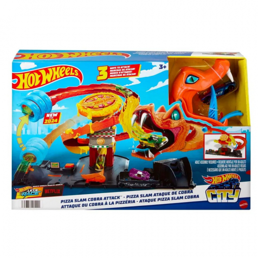 Hot Wheels - Pizza Slam Cobra Attack i gruppen LEGETØJ / Legetøjskøretøjer / Hot Wheels hos Spelexperten (965-2477)