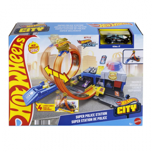 Hot Wheels City Super politistation i gruppen LEGETØJ / Legetøjskøretøjer / Hot Wheels hos Spelexperten (965-2501)