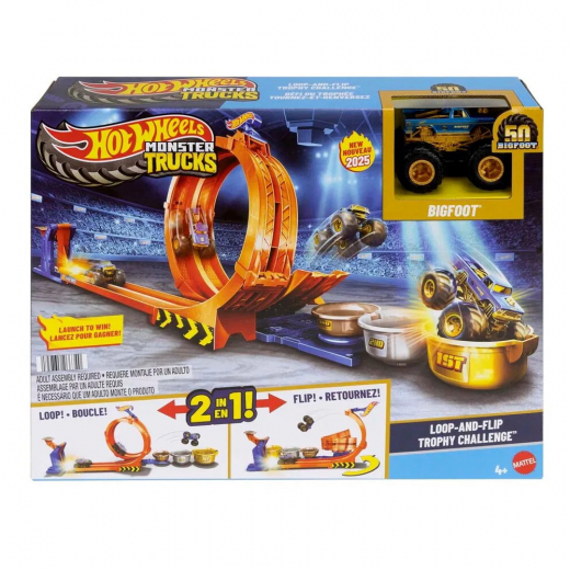 Hot Wheels Monster Trucks Loop & Flip Trophy Challenge i gruppen LEGETØJ / Legetøjskøretøjer / Hot Wheels hos Spelexperten (965-2507)