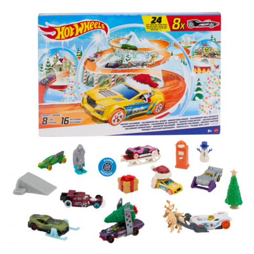 Hot Wheels adventskalender i gruppen LEGETØJ / Legetøjskøretøjer / Hot Wheels hos Spelexperten (965-9024)