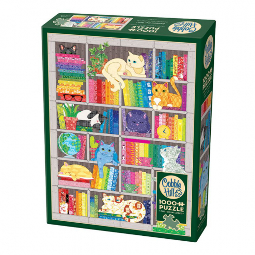 Cobble Hill Pussel - Rainbow Cat Quilt 1000 brikker i gruppen PUSLESPIL / 1000 brikker hos Spelexperten (CH40046)