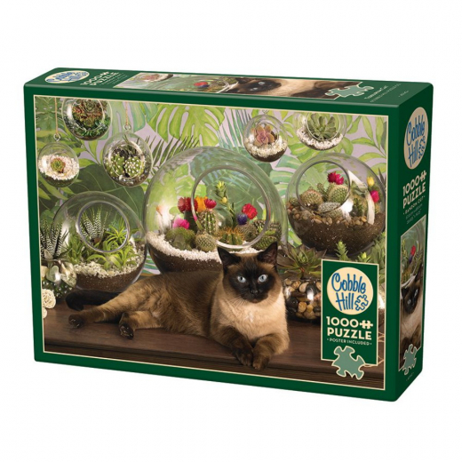 Cobble Hill Puslespil - Terrarium Cat 1000 brikker i gruppen PUSLESPIL / 1000 brikker hos Spelexperten (CH40142)