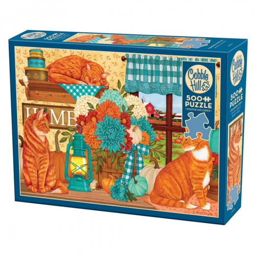 Cobble Hill - Pumpkin Patch Cats 500 brikker i gruppen PUSLESPIL hos Spelexperten (CH45075)