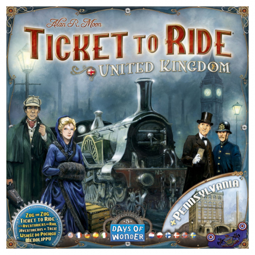 Ticket to Ride: United Kingdom & Pennsylvania (Exp.) i gruppen SELSKABSSPIL / Udvidelser hos Spelexperten (DOW720123)