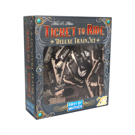 Ticket to Ride: 20th Anniversary Deluxe Train Set - Sort (Exp.) i gruppen SELSKABSSPIL / Spilserier / Ticket to Ride hos Spelexperten (DOWT2R20THDTS-BLA)