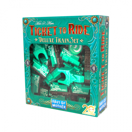 Ticket to Ride: 20th Anniversary Deluxe Train Set - Grøn (Exp.) i gruppen SELSKABSSPIL / Spilserier / Ticket to Ride hos Spelexperten (DOWT2R20THDTS-GRE)