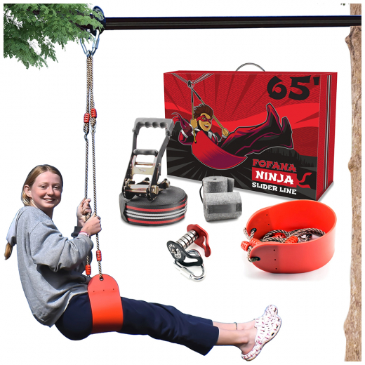 Ninja Slider Zipline Pulley Kit - 20 m i gruppen Nyheder hos Spelexperten (EB-FO-003)