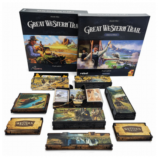 e-Raptor Insert - Great Western Trail 2nd ed + expansion UV Print i gruppen SELSKABSSPIL / Tilbehør / Inserts & Organizers hos Spelexperten (ERP3845)