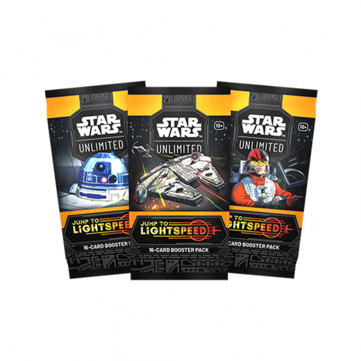 Star Wars: Unlimited - Jump to Lightspeed Booster Pack i gruppen SELSKABSSPIL / Kortspil hos Spelexperten (FSWH0401-BOS)