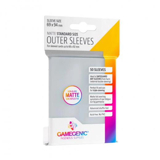 GameGenic Matte Outer Sleeves Clear 64 x 89 mm i gruppen SELSKABSSPIL / Tilbehør / Sleeves hos Spelexperten (GGS10129ML)