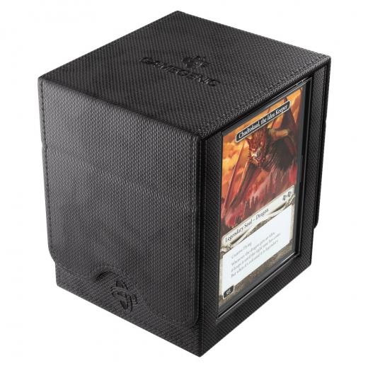 GameGenic Squire PLUS 100+ XL Convertible Deck Box - Black i gruppen SELSKABSSPIL / Tilbehør / Opbevaring hos Spelexperten (GGS20213ML)