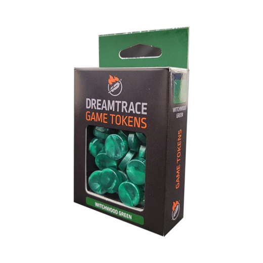 DreamTrace Game Tokens: Witchwood Green i gruppen SELSKABSSPIL / Tilbehør / Andet hos Spelexperten (GHDTTK10)