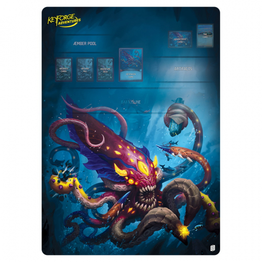 Playmat - KeyForge Adventures: Rise of the Keyraken i gruppen SELSKABSSPIL / Tilbehør / Andet hos Spelexperten (GHGKFS32)