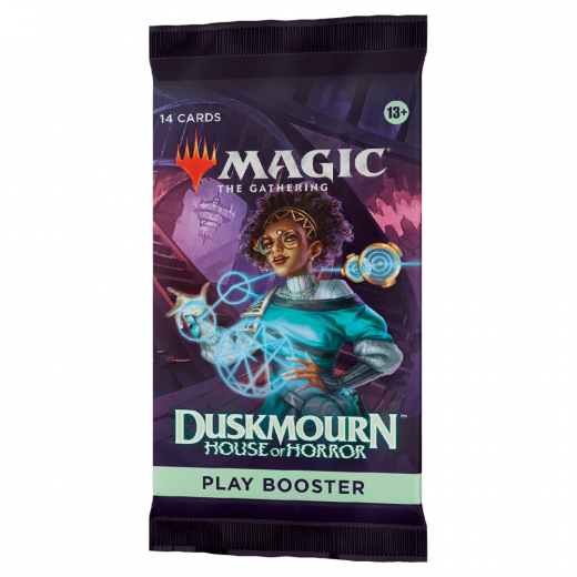 Magic: The Gathering - Duskmourn: House of Horror Play Booster Pack i gruppen SELSKABSSPIL / Magic the Gathering hos Spelexperten (MAGD3444-BOS)