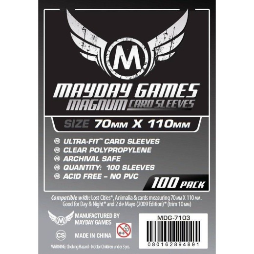 Mayday Sleeves 70 x 110 mm - Magnum Ultra-Fit i gruppen  hos Spelexperten (MAY7103-)