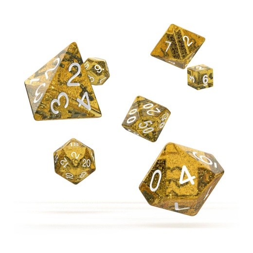 Oakie Doakie Dice RPG Set Speckled - Orange 7 pack i gruppen SELSKABSSPIL / Tilbehør / Terninger & tilbehør hos Spelexperten (ODD500020)