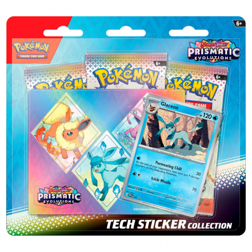 Pokémon TCG: Prismatic Evolutions Tech Sticker Collection - Glaceon i gruppen SELSKABSSPIL / Pokémon hos Spelexperten (POK10020-GLA)