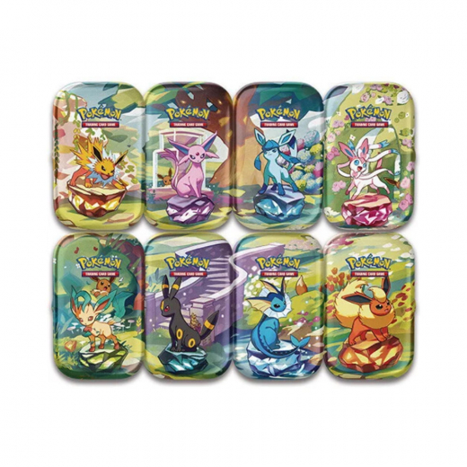 Pokémon TCG: Prismatic Evolutions Mini Tin i gruppen SELSKABSSPIL / Pokémon hos Spelexperten (POK10046)