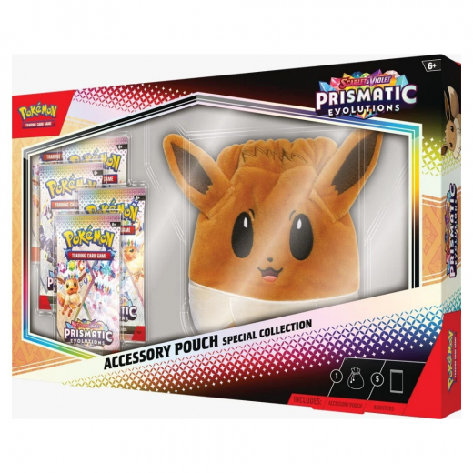 Pokémon TCG: Prismatic Evolutions Accessory Pouch Special Collection i gruppen SELSKABSSPIL / Pokémon hos Spelexperten (POK10101)