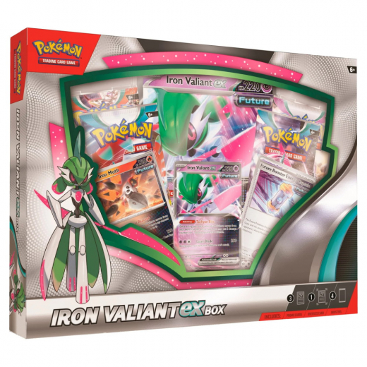 Pokémon TCG: Iron Valiant ex Box i gruppen SELSKABSSPIL / Pokémon hos Spelexperten (POK85271-IRO)