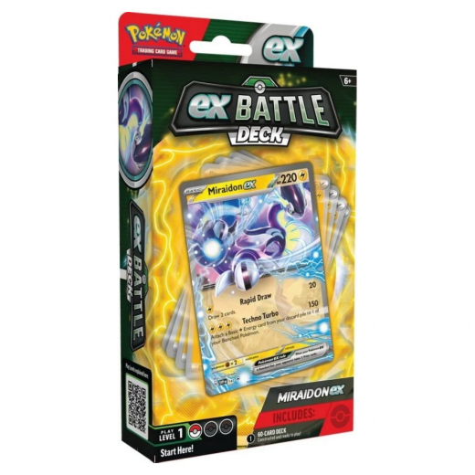 Pokémon TCG: Battle Deck - Miraidon ex i gruppen SELSKABSSPIL / Pokémon hos Spelexperten (POK85754-MIR)