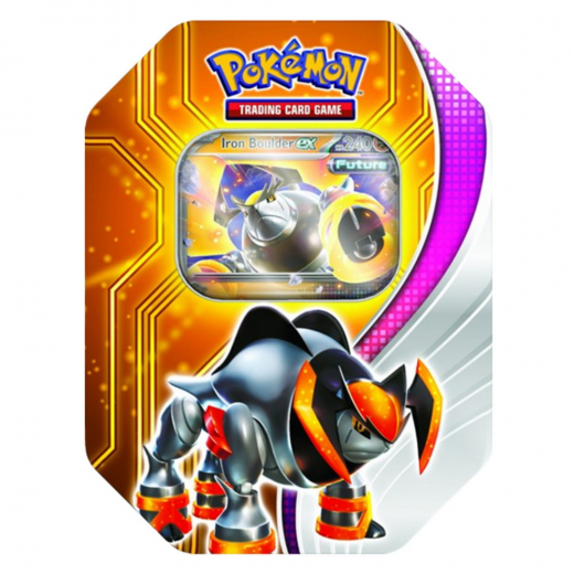 Pokémon TCG: Paradox Destinies Tin - Iron Boulder ex i gruppen SELSKABSSPIL / Pokémon hos Spelexperten (POK85844-BOU)